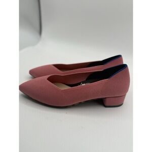 Rothy's Pink Pointed-Toe Low Heel Pumps